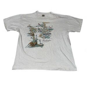 Vintage Single Stitch Washington State Lighthouses Tee